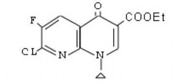 Ethyl 1-Cyclopropyl-6-Fluoro-7-Chloride-4-Oxo-1,4-Dihydro-1,8-Napthyridine-3-Car